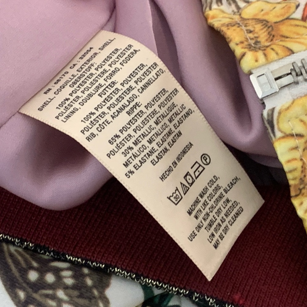 SOLD Anthropologie Elevenses Rubie Floral Satin Bomber Jacket - Picture 9 of 9